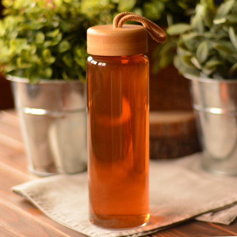 بطری آب شیشه ای 500 میلی لیتر بامبوم مدل دییم کد B0428